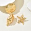ins wind alloy hairpin, European and American ocean duck bill clip starfish niche high-end conch hair accessories