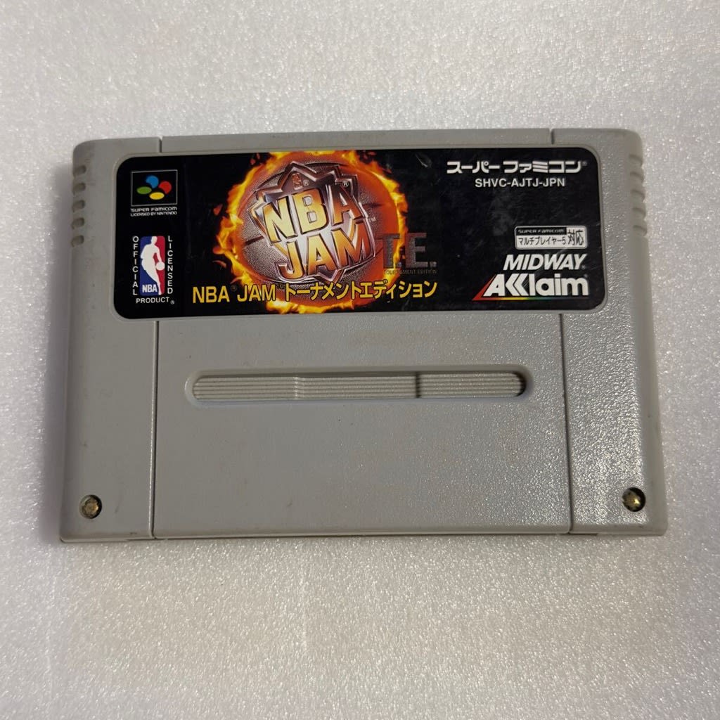 Used NBA Jam Tournament Edition SFC SNES Super Famicom SHVC-AJTJ Tested Working Nintendo Sports Acclaim Japan NTSC-J Super Nintendo Cartridge