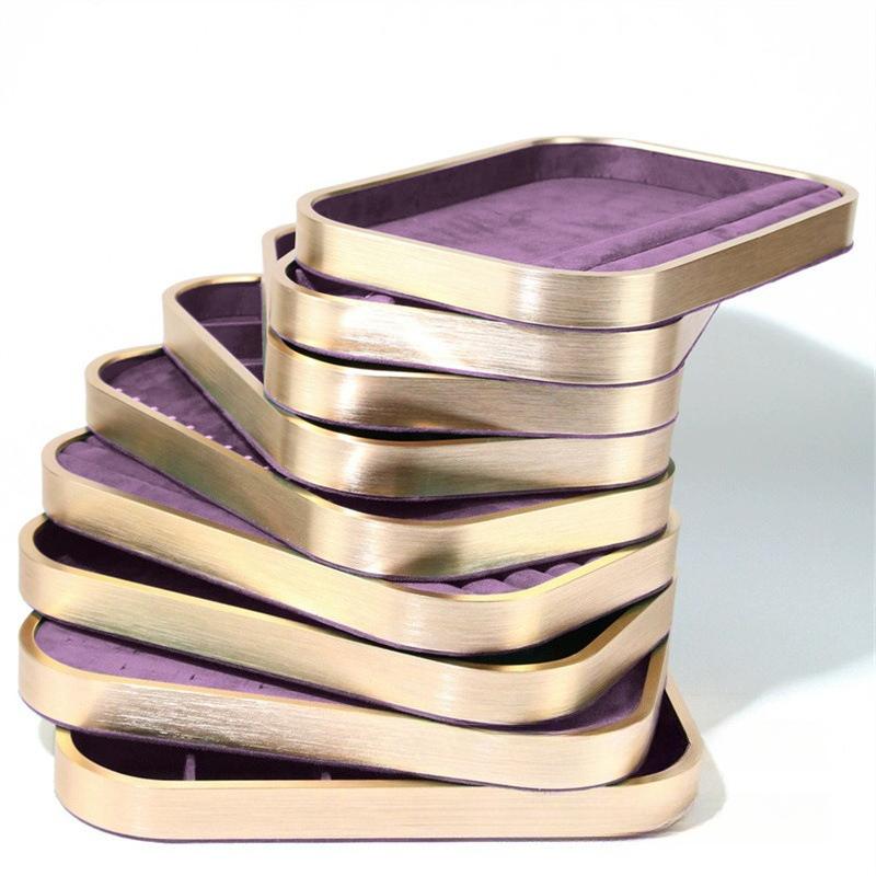 Bracelet Jewelry Display Tray Rings Earrings Organizer Pallet Jewellery Counter Showcase Salver Necklace Ornament Storage Case