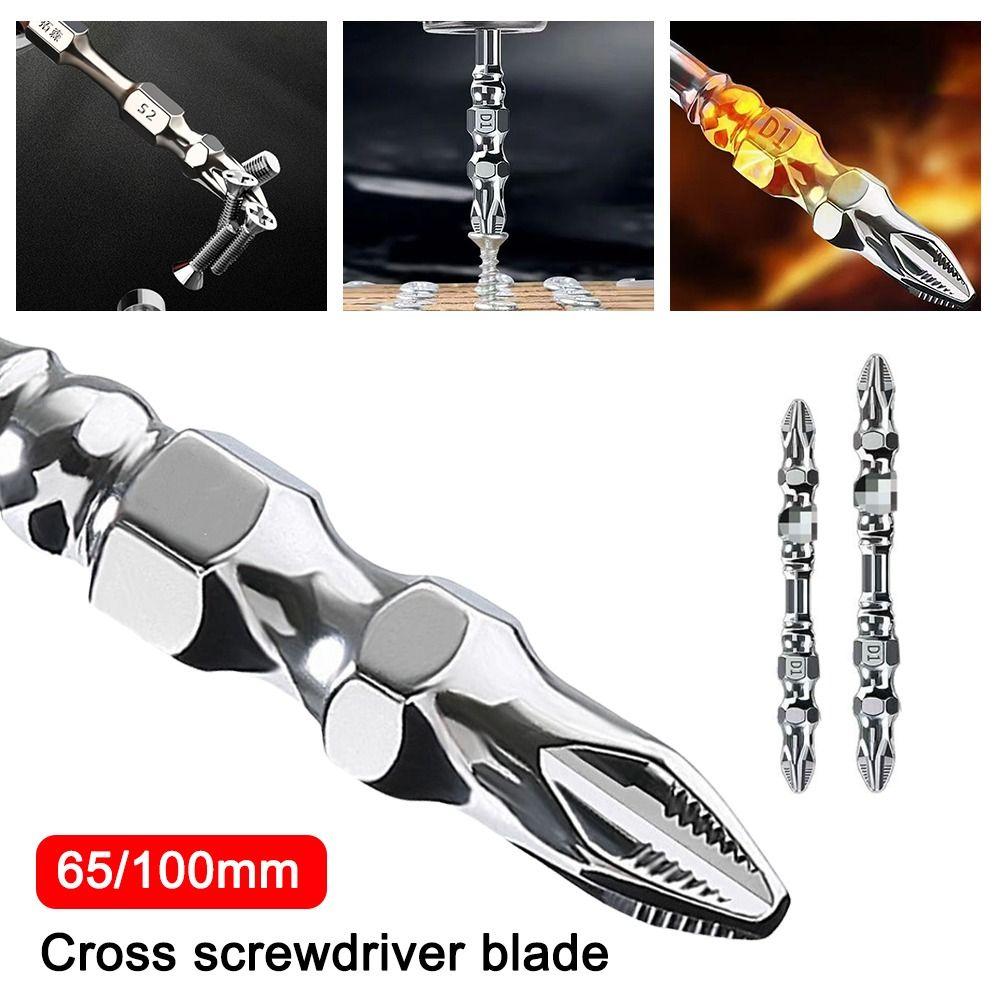 S2 High Hardness Cross Screwdriver Bit 65/100mm Electric Drill Bit for Hand Drills Electric Drills