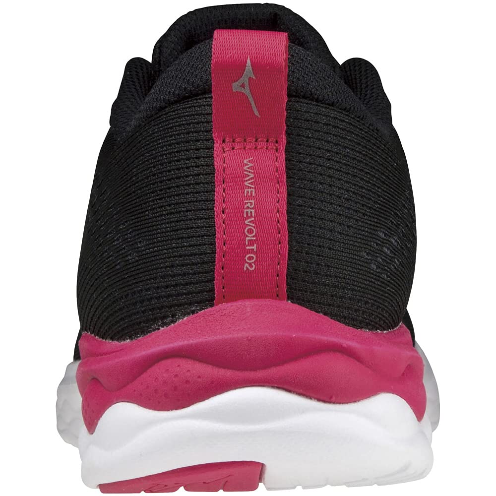 Mizuno Wave Revolt 2 Running Size for and Training Shoes, Lightweight, Women's, Black/Black/Pink, 23.0 Cm, 3E, Jogging, Marathons, Sports,