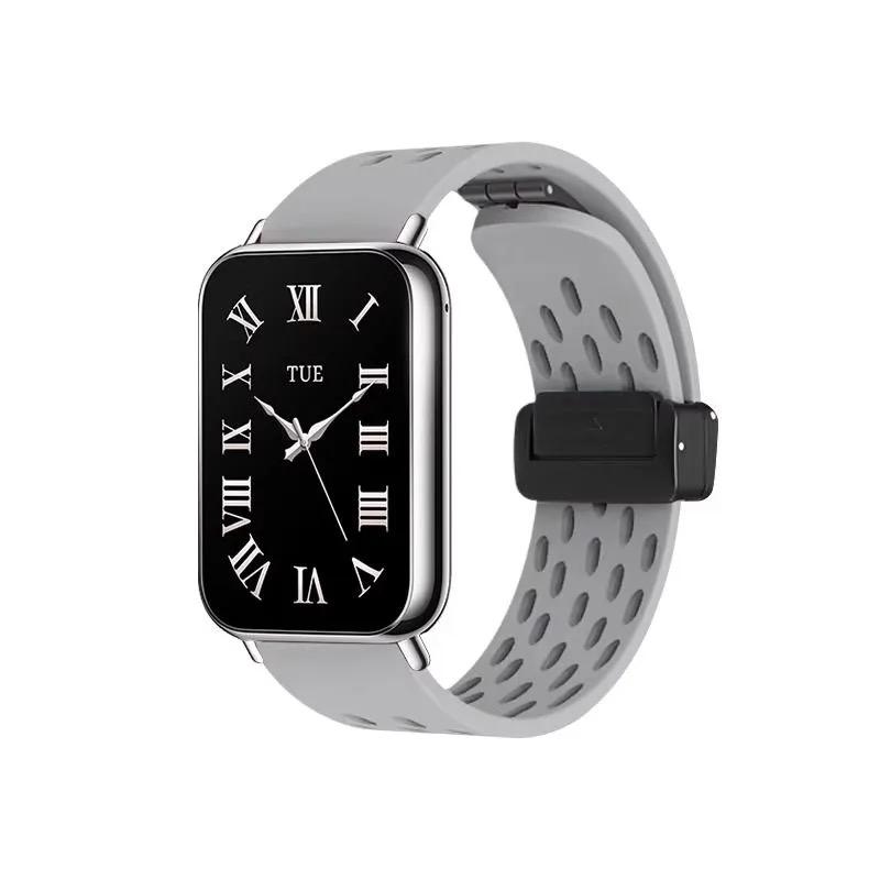 Silicone Strap for Redmi Watch 9 8 Magnetic Buckle Sports Band for Mi Band 9pro 8pro Correa Breathable Bracelet Accessories