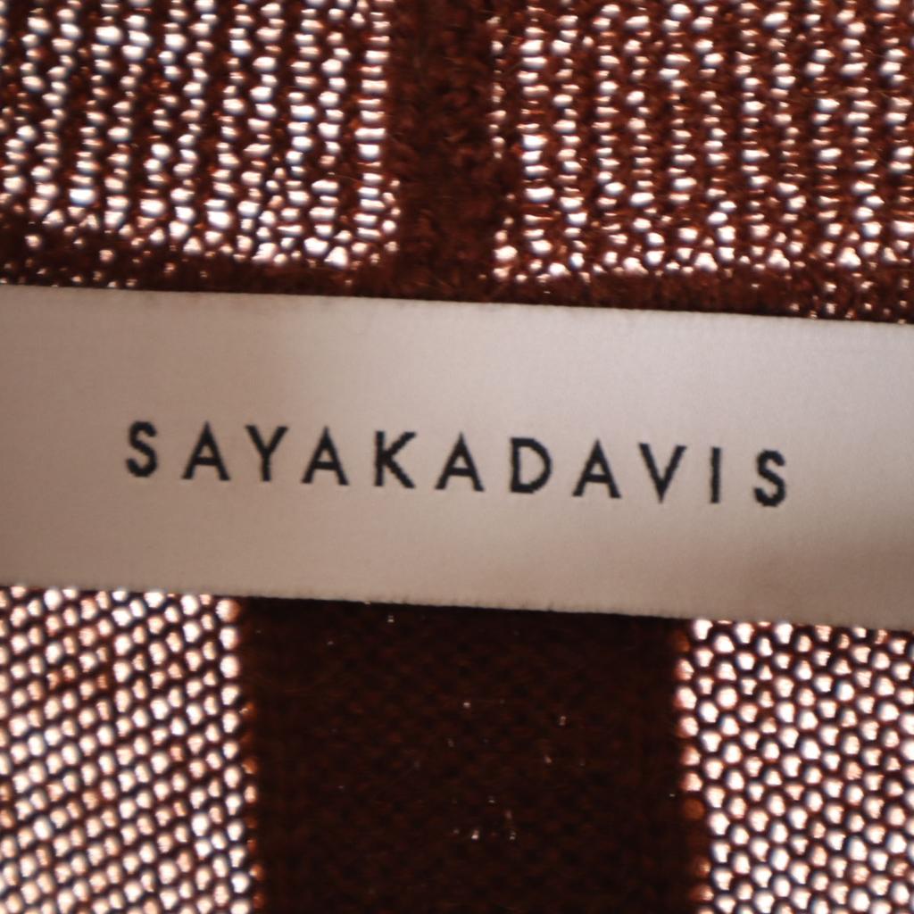 SAYAKA DAVIS alpaca Long sleeve knit Long dress P Brown Women Used