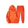 Versatile Unisex Autumn-Winter Hoodie & Jogger Set with Plus Velvet