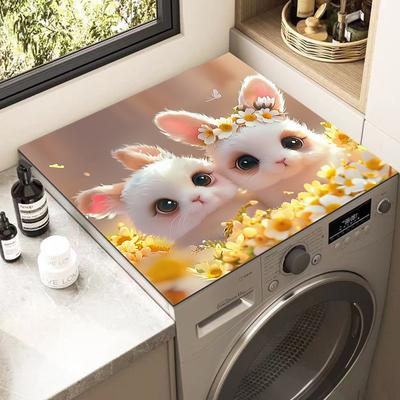 Cute Cat Print Rubber Drying Mat for Kitchen and Coffee Shop Use
