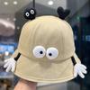 New cute cartoon fisherman hat children spring and summer little monster sunshade sunscreen basin hat shows small face