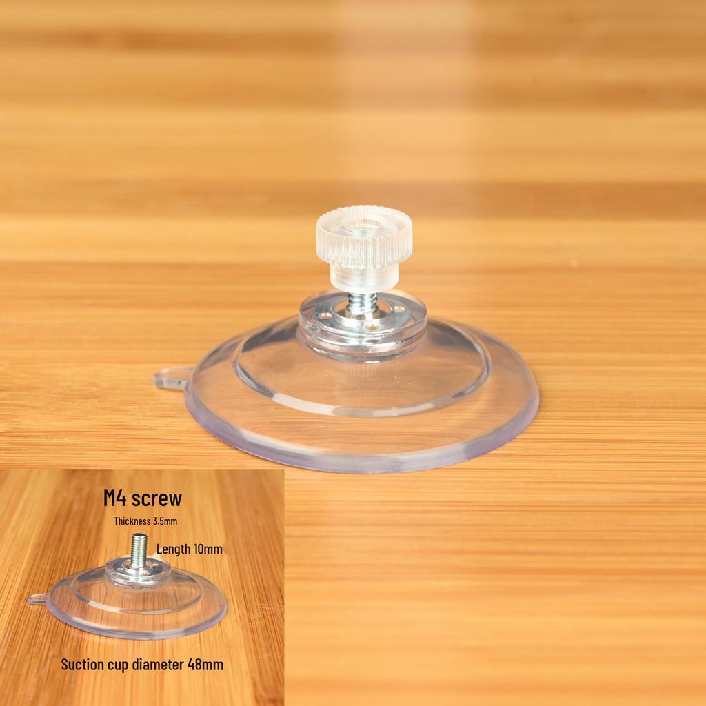 Waterproof PVC Suction Cup Hook with M4 Screw & M5 Nut