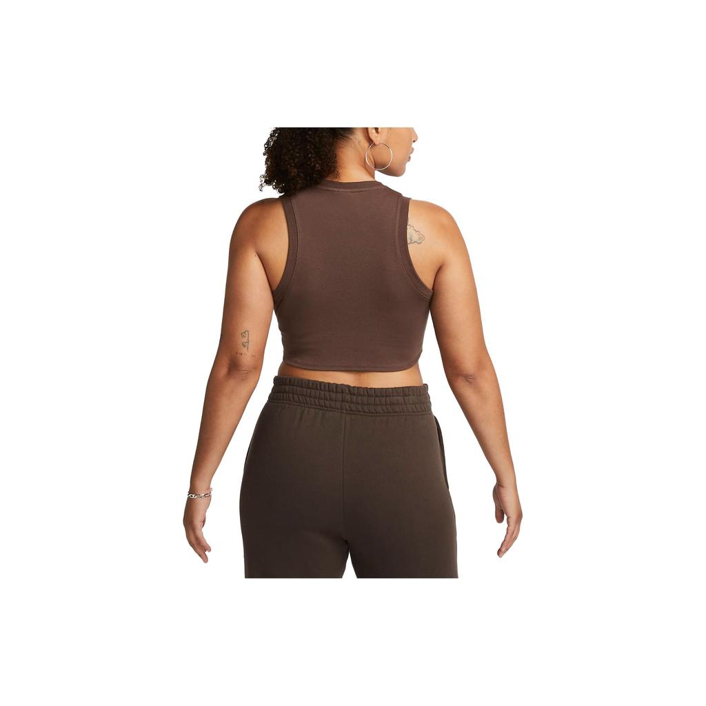 New Nike Sportswear Essentials Series Tank Tops Women's Baroque Brown FB8280-237