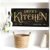 Personlig anpassad namnskylt i metall för väggkonst Gårdshemsinredning Köksplåtskylt