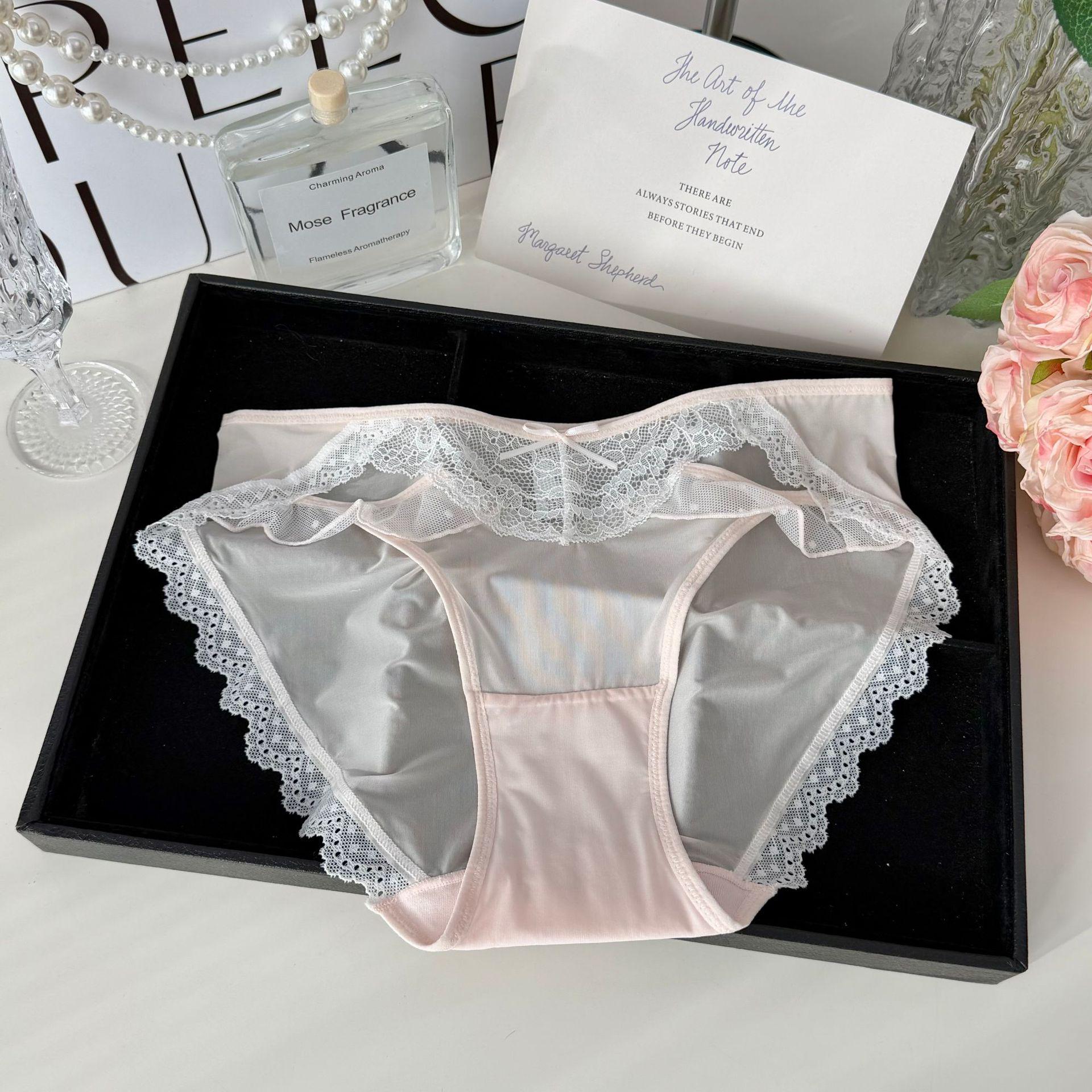 Ice Silk Lace Breathable Women s Underwear: Soft, Comfortable, Ultra-Thin, Hollow Triangle Panties One Size