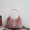 2025 Autumn New Fluffy Plush Underarm Bag for Women Trendy Soft Faux Fur Shoulder Crossbody Bag Ladies Clutch Purse Handbags