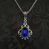 New Gothic Red Quartz Crystal Pendant Necklace for Women Vampire Style Engagement Jewelry Punk Vintage Jewelry Luxury 2026