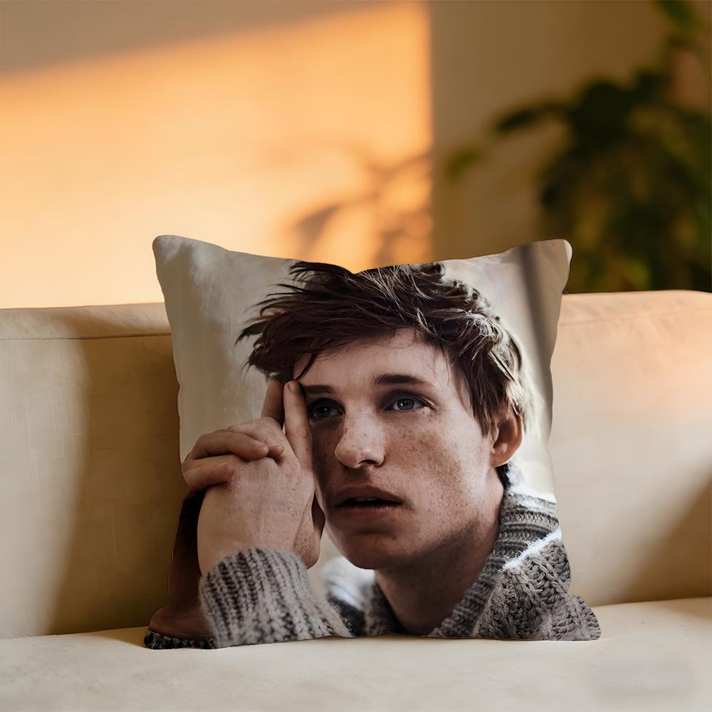 Eddie Redmayne Cushion Cover Cozy Velvet Throw PillowSoft Warm Cushion For Sofa Bed