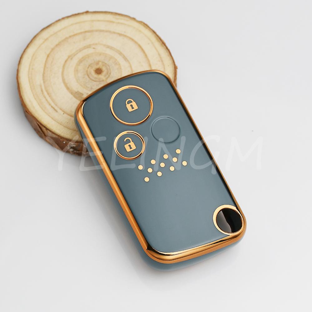 2 3 Buttons Soft Tpu Shell Fob For Honda Fit Jazz Shuttle Gp2 Spada Stepwgn Rg1 Freed Spike Ge6 Car Case Key Cover Fob Keychain