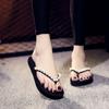 Platform Shoes for Women Flip Flops Slides On Beach Pearl Heeled Woman Slippers Slip-resistant Top Designs Sandals Korea Style