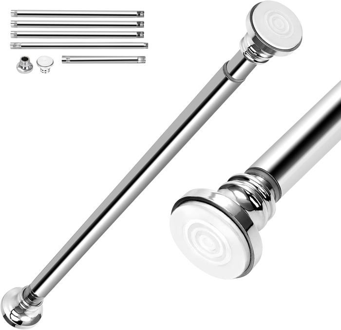 Tringle Extensible - Inox - 60 à 295 cm - Sans Perçage - Antirouille - Design Contemporain
