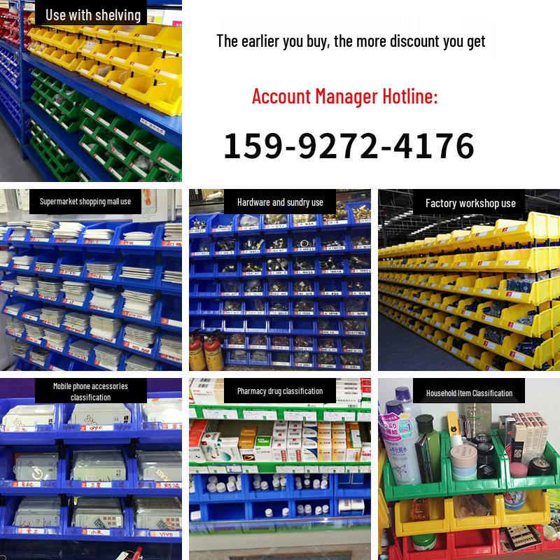 Durable Slanted Plastic Storage and Tool Organizer Box