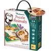 Animal Puzzle - Montessori Game - Montessori Wood - Textured Pieces, Realistic Illustrations
