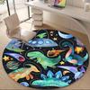 1pc DinoGalaxy Office Round Area Rug, Indoor Mat Suitable ForOffice, Under Office Chairs Bedroom Living Room Home Decor, Room Deco, D007