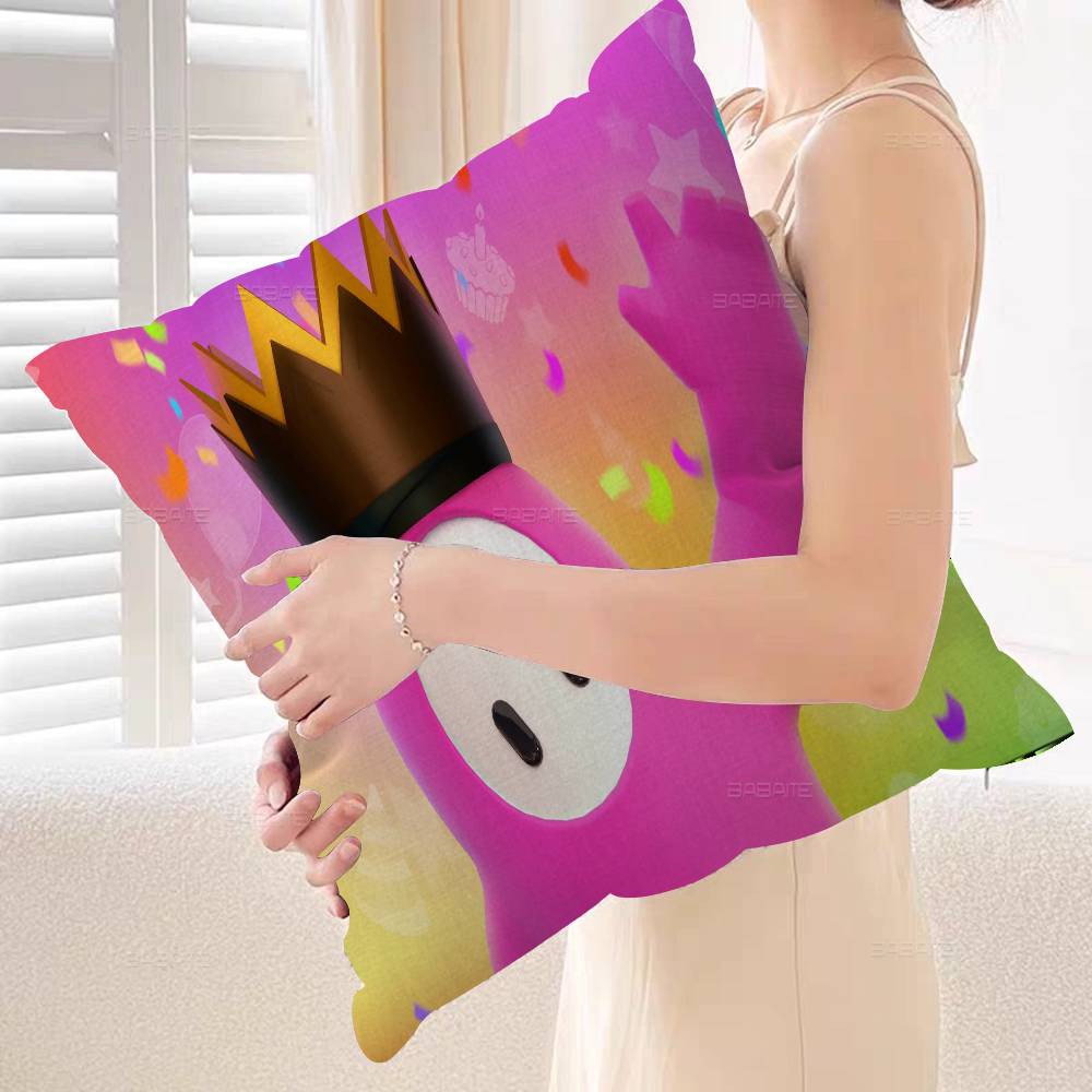Fall Guys Cushion Cover Pillow Cover Decor Pillowcase Printed Cushion Case for Couch 12x12Inch