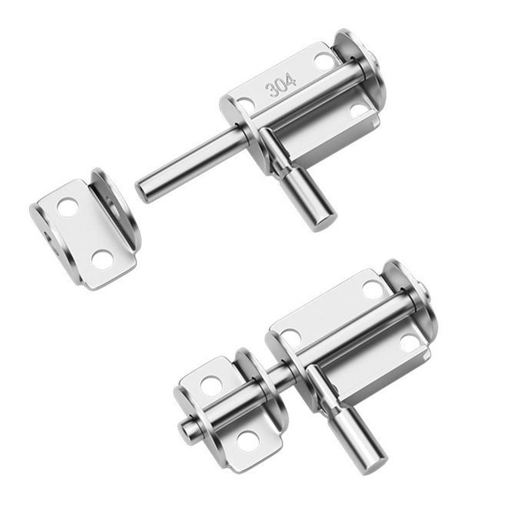 Sliding Bolts Latch Hasp Stainless Steel Heavy Duty Door Lock Gate Safety Toilet Door Lock for Wood Fence Interior Door