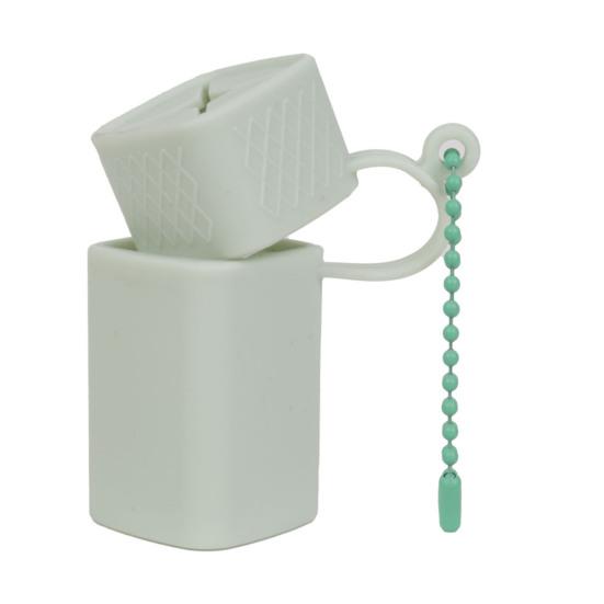 

Силиконовый держатель для помады, защитная сумка, легко носить с собой, легкий, портативный, универсальный чехол для помады, органайзер для помады зелёный