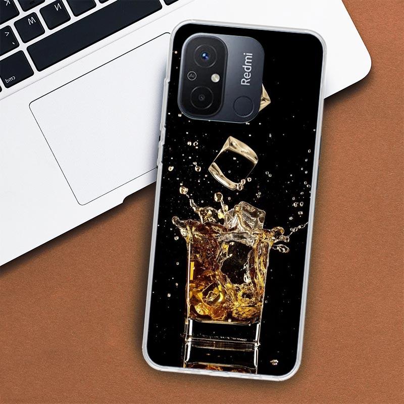Cigar Whiskey Ice Drink Phone Case For Xiaomi Redmi 12 12C 10 10C 10A 9T 9C 9A 9 8 8A 7 7A 6 6A K20 K30 K40 Pro S2 Fundas Cover
