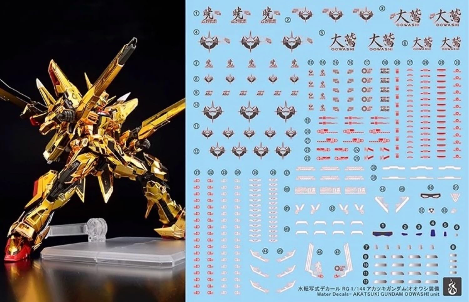 

HG RG EG Robot MS Ensha Detail Up Water Transfer Decal RG Akatsuki Gundam с морской флуоресценцией!! 1/144 (для 1/144 (Оснащенный Белоплечий орел)) [Элемент]