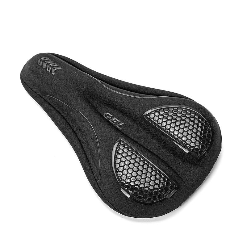 

Mountain bike riding thickened silicone seat cover, bicycle seat cushion cover, wrapping magic honeycomb thickened saddle cover S чёрный