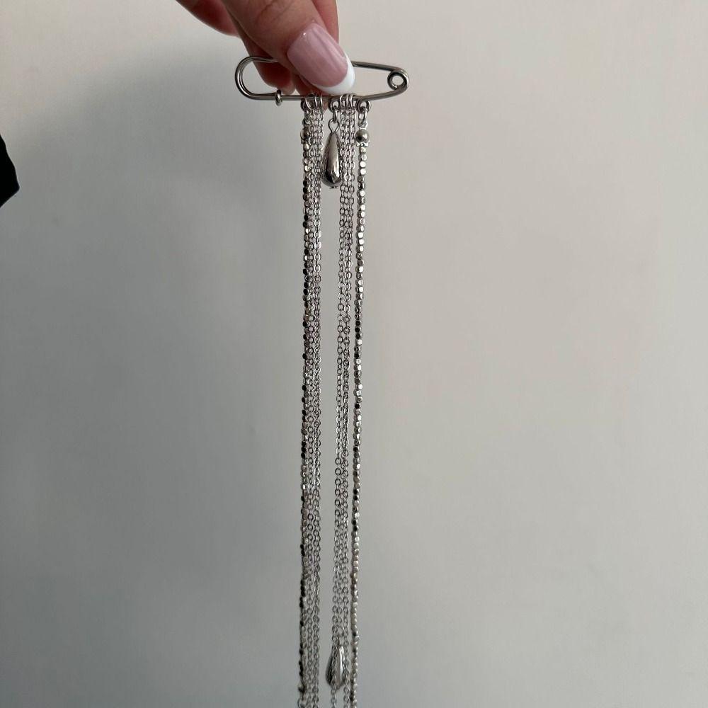 Legierung Quasten Kette Brosche Übertrieben Perlen Festes Ornament Neu Kleidung Krawattennadel Herren