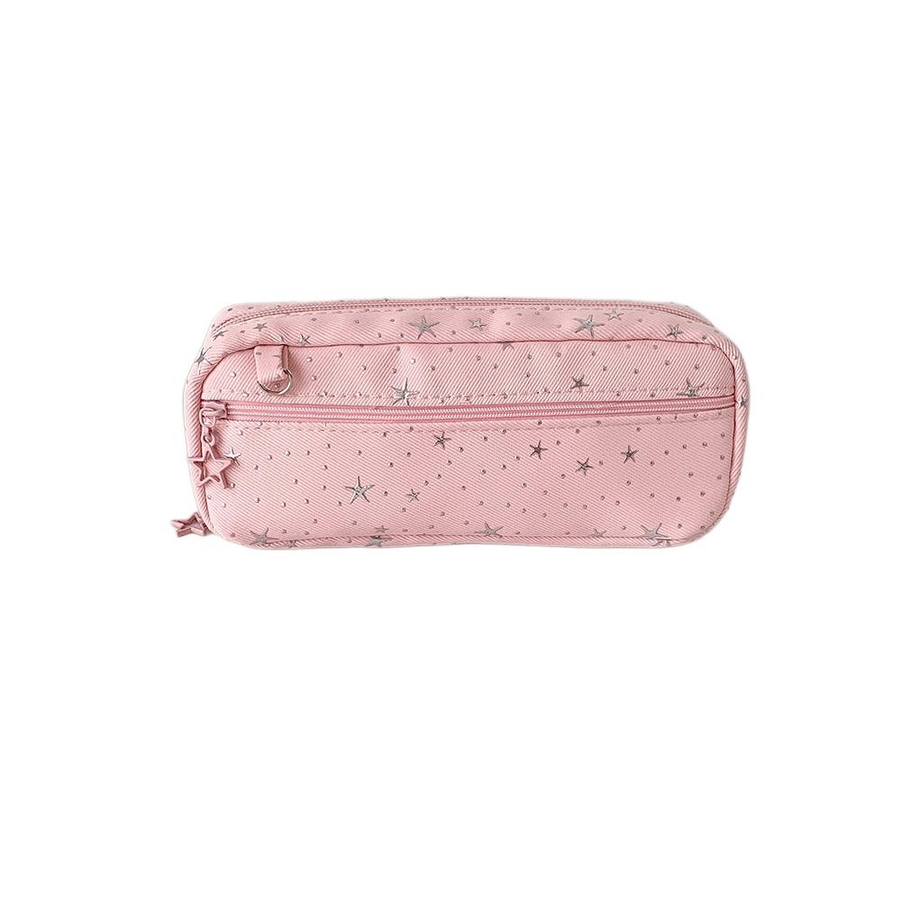Pen Organizer Star Pencil Case Large Capacity Zipper Stationery Pouch Pencil Storage Bag Children