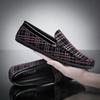 Fashion Luxury Brand Men's Classic Leather Loafers Men's Slip-On Driving Shoes Men's Striped Red Men Casual Shoes Moccasin Office Shoes