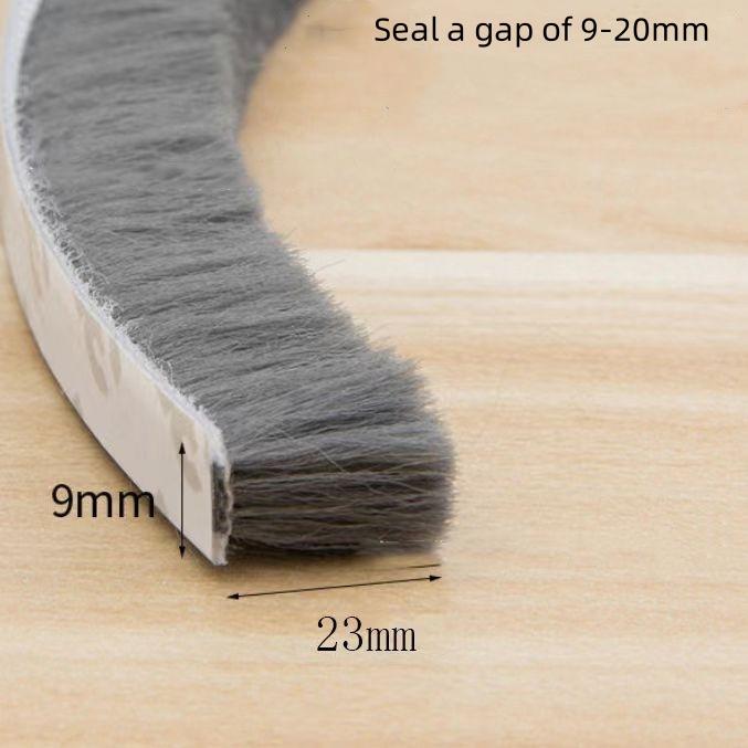 5M Weather Stripping Door Window Seal Strip Self-adhesive Sound Proof Wind Protection Sliding Door Window Seal Woolen Strips