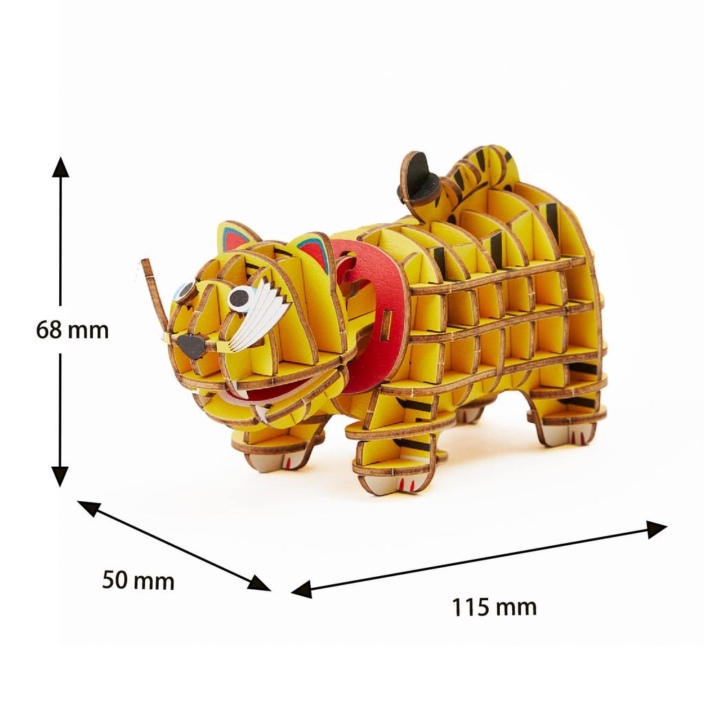 Tygrys A Puzzle 3D drewniane i zestaw do majsterkowania DIY dla dzieci i dorosłych zabawka edukacyjna dla chłopców i dziewcząt wspaniały element sztuki 3D i świetny prezent dla