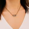 Sweet Charm Enamel Eye Pendant Necklace Wish Card Hexagonal Neck Chain  Summer Beach