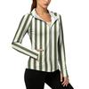 Women's Lightweight Zip Up Hoodie with Hood and Pockets Long Sleeve Striped Sun Protection Jacket for Outdoor Activities