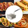 , Geformter Taco-Frittierkorb mit einem komfortablen Griff; Praktisch, Professionell und Einfach zu Bedienen.