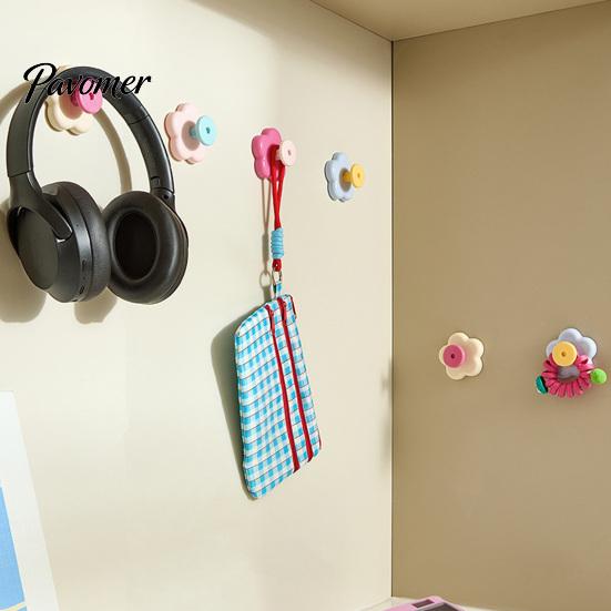 Safety Cabinet Hook Flower Shape Suction Cup Hook, No-Drill Plastic Style Handles, Rotatable Knob Adjustable Buckle for Kitchen Bathroom Lanyard