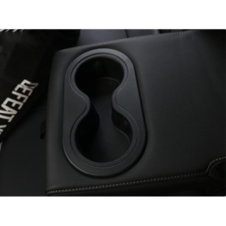 1PCS Titanium 2018- Black Rear Water Cup Panel Frame Trim For Cadillac XT4