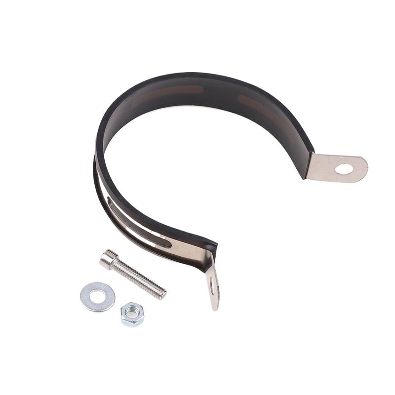 Motorcycle 60.5Mm Exhaust Pipe 51Mm Muffler Universal Fixed Circle Carbon Fiber Holder Clamp Fixed Ring Support Bracket