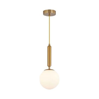 Opaline Glass Pendant Lamp 1xG9 10W – Gold Finish