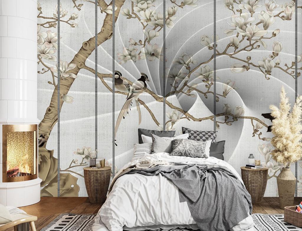 Wallpaper Birds On a Tree