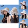 Outdoor Sun Hat For Women Wide Brim Straw Summer Beach Sun Protection Stylish Casual Outdoor Wear