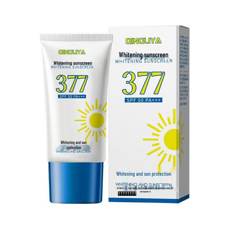Qing Li Ya 377 SPF50+ Isolation Cream: Waterproof, Sweatproof UV Protection for Students & Military Training