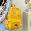 Schoolbag small schoolbag for women, Korean style INS corduroy star pattern, high school student small backpack, large capacity student backpack