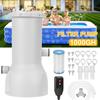 NEW Electric Filter Pump Large Pool 1000 GPH Swimming Pool Filter Household Pool Cleaner Removable Filter Core Circulation Pump