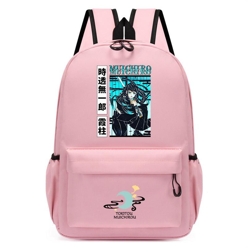 Student School Demon Slayer Print Backpack Casual Waterproof Small Bag