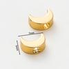 20pcs/bag 14K 18K Gold Color Plated Moon Shape Loose Spacer Beads With Hole For DIY Jewelry Necklace Bracelet Accessories