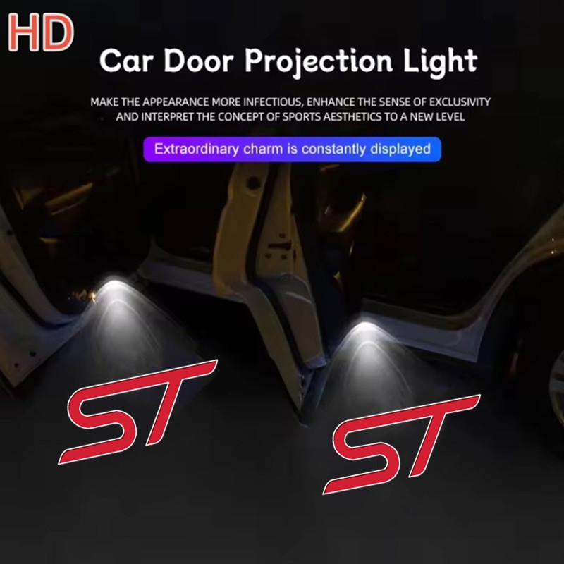 AJM1 2pcs Logo Laser Lamp DC 5V Projector Car Courtesy Lights For Ford ST Line Vignale