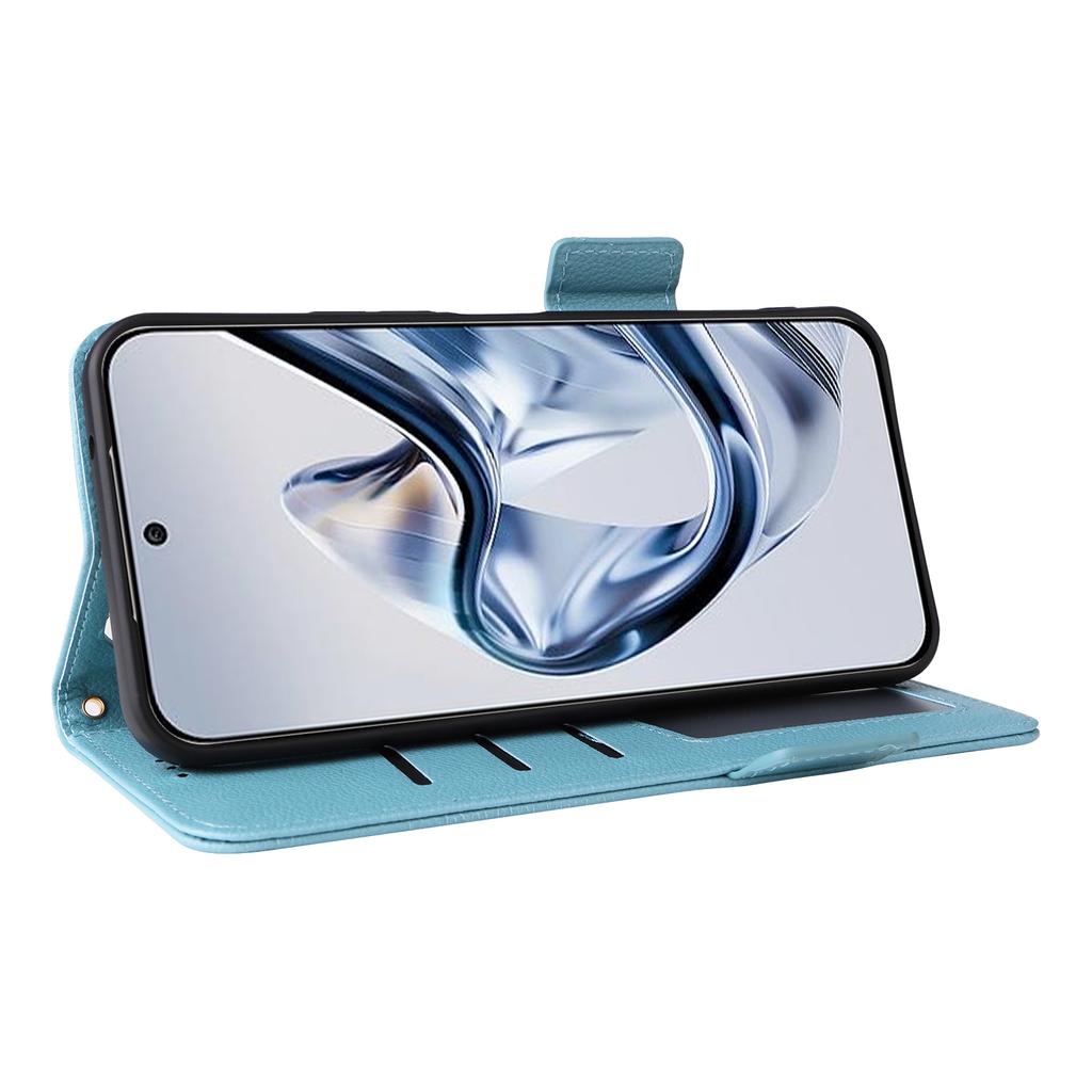 Pro ZTE nubia Air Case Peněženka s texturou liči Kožené pouzdro na telefon s řemínkem na zápěstí